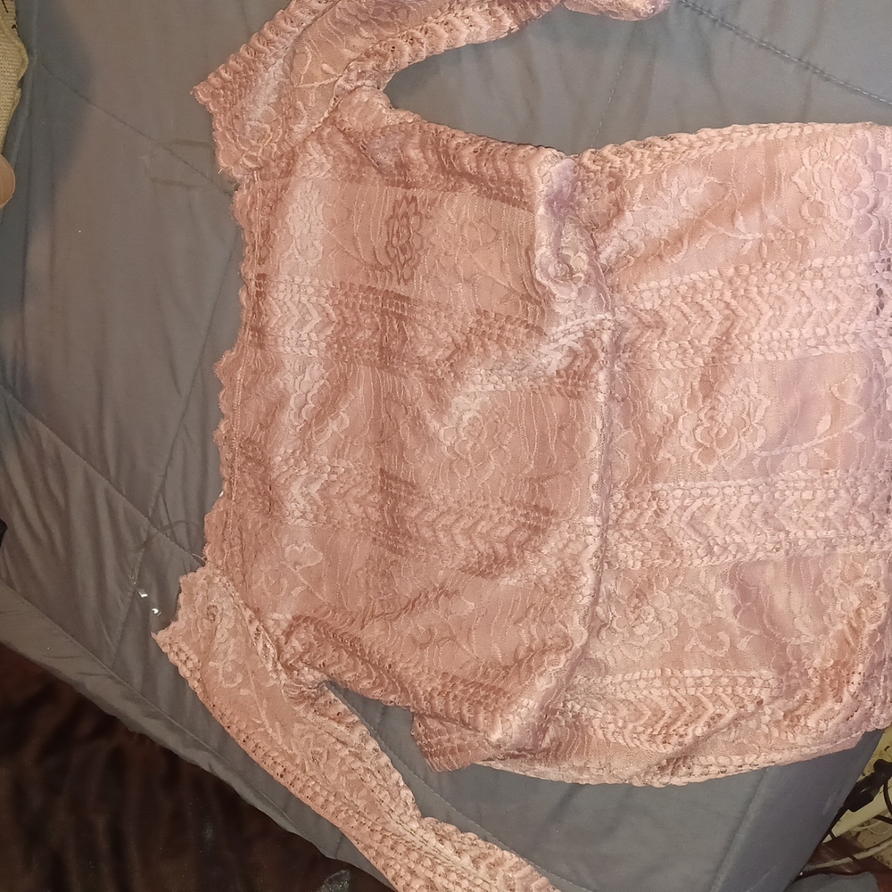 Pink lace dress